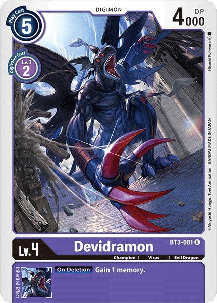 Image for Devidramon (BT01-03A) (BT3-081 U) - Digimon Card Game