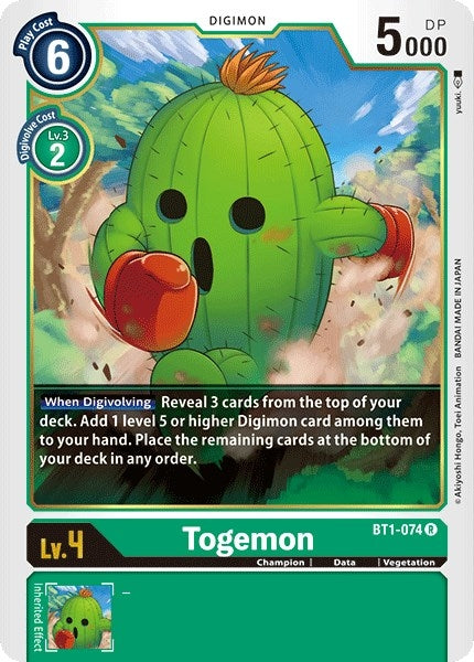 Image for Togemon (BT01-03A) (BT1-074 R) - Digimon Card Game