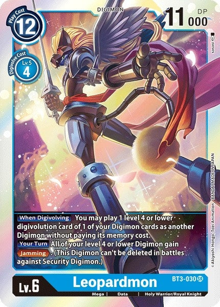 Image for Leopardmon (BT01-03A) (BT3-030 SR) - Digimon Card Game