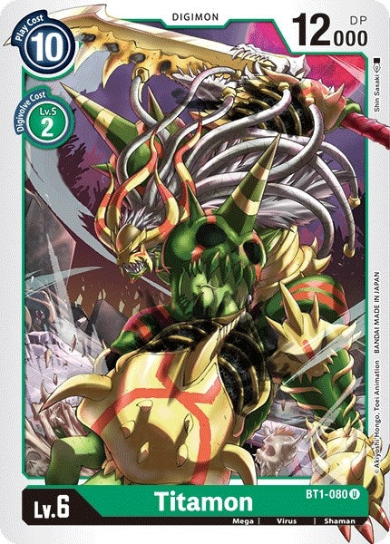 Image for Titamon (BT01-03A) (BT1-080 U) - Digimon Card Game