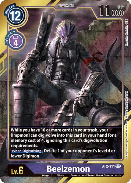 Image for Beelzemon (Alternate Art) (BT01-03A) (BT2-111 SEC) - Digimon Card Game