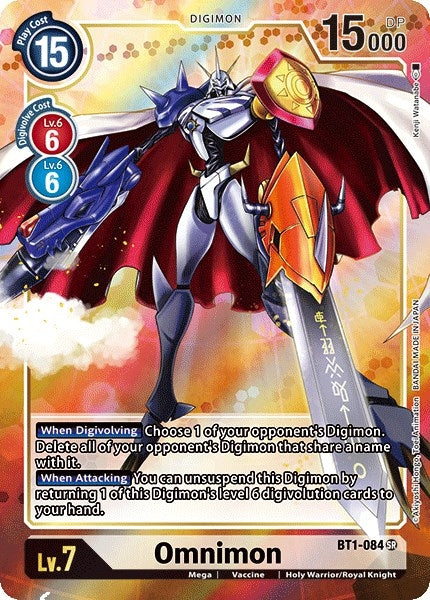 Image for Omnimon (Alternate Art) (BT01-03A) (BT1-084 SR) - Digimon Card Game