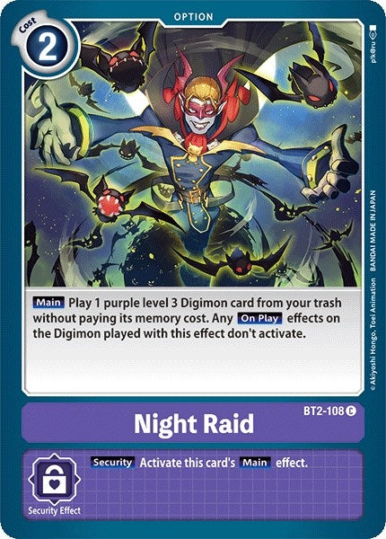 Image for Night Raid (BT01-03A) (BT2-108 C) - Digimon Card Game