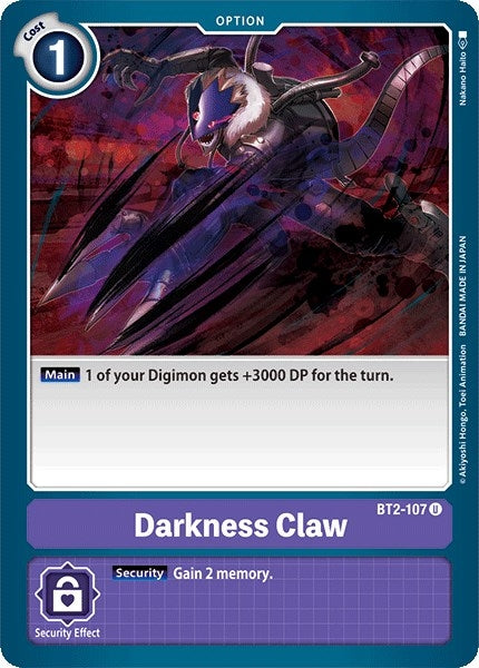 Image for Darkness Claw (BT01-03A) (BT2-107 U) - Digimon Card Game