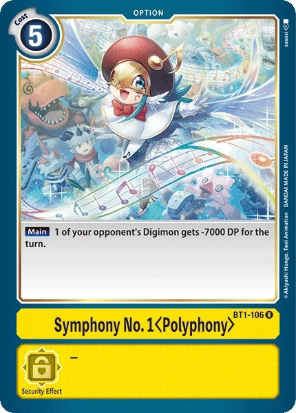 Image for Symphony No. 1 (Polyphony) (BT01-03A) (BT1-106 R) - Digimon Card Game