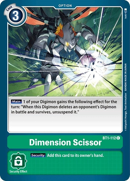 Image for Dimension Scissor (BT01-03A) (BT1-112 C) - Digimon Card Game