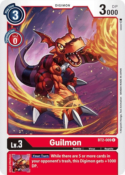 Image for Guilmon (BT01-03A) (BT2-009 C) - Digimon Card Game