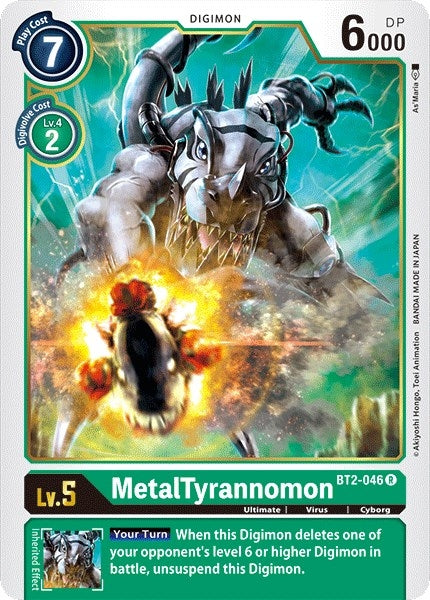 Image for MetalTyrannomon - BT2-046 (BT01-03A) (BT2-046 R) - Digimon Card Game