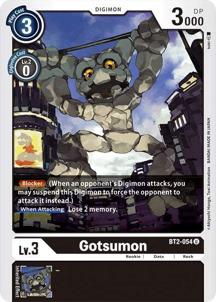 Image for Gotsumon (BT01-03A) (BT2-054 U) - Digimon Card Game