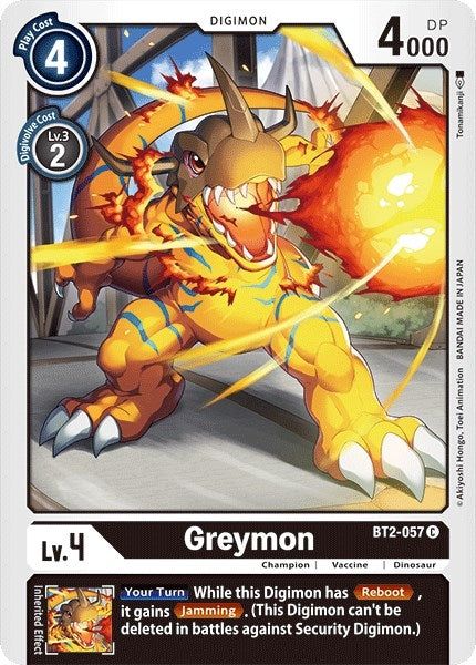 Image for Greymon - BT2-057 (BT01-03A) (BT2-057 C) - Digimon Card Game