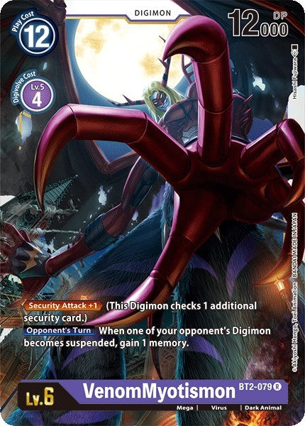Image for VenomMyotismon (BT01-03A) (BT2-079 R) - Digimon Card Game