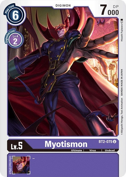 Image for Myotismon (BT01-03A) (BT2-075 U) - Digimon Card Game