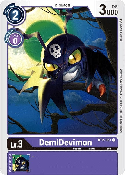 Image for DemiDevimon (BT01-03A) (BT2-067 U) - Digimon Card Game