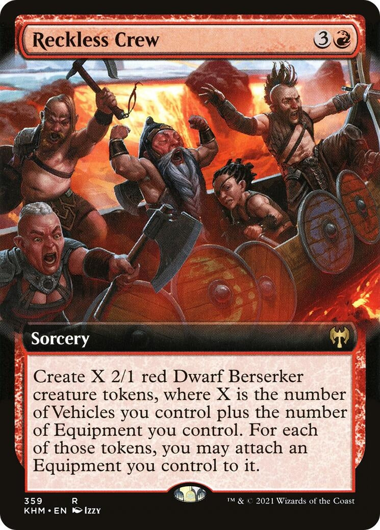 Image for Reckless Crew (Extended Art) (Kaldheim) (359) - Magic: The Gathering