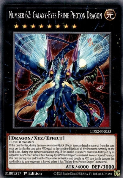Image for Number 62: Galaxy-Eyes Prime Photon Dragon (Legendary Duelists: Season 2) (LDS2-EN053) - YuGiOh