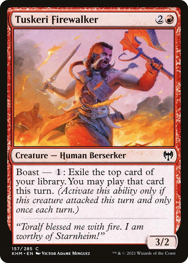 Image for Tuskeri Firewalker (Kaldheim) (157) - Magic: The Gathering