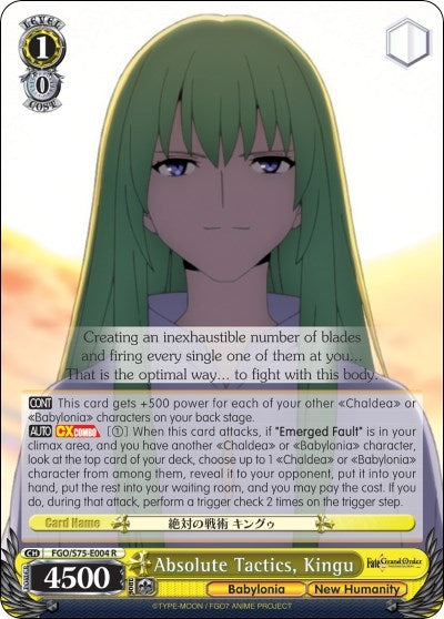 Image for Absolute Tactics, Kingu (Fate/Grand Order Absolute Demonic Front: Babylonia) (FGO/S75-E004 R) - Weiss Schwarz