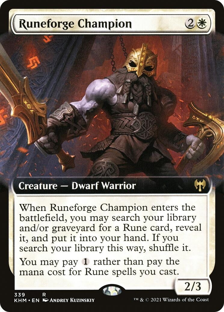 Image for Runeforge Champion (Extended Art) (Kaldheim) (339) - Magic: The Gathering