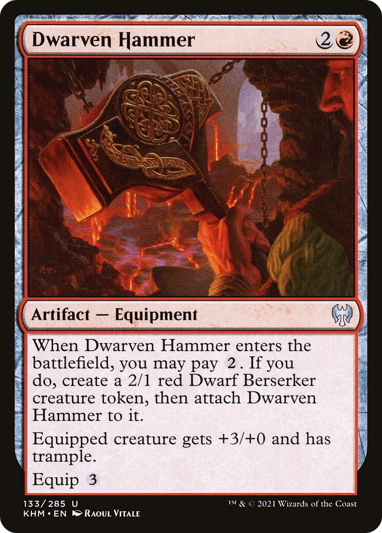 Image for Dwarven Hammer (Kaldheim) (133) - Magic: The Gathering