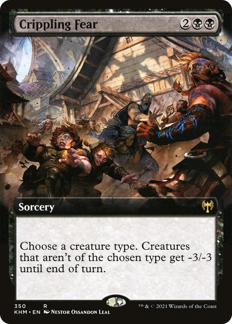 Image for Crippling Fear (Extended Art) (Kaldheim) (350) - Magic: The Gathering