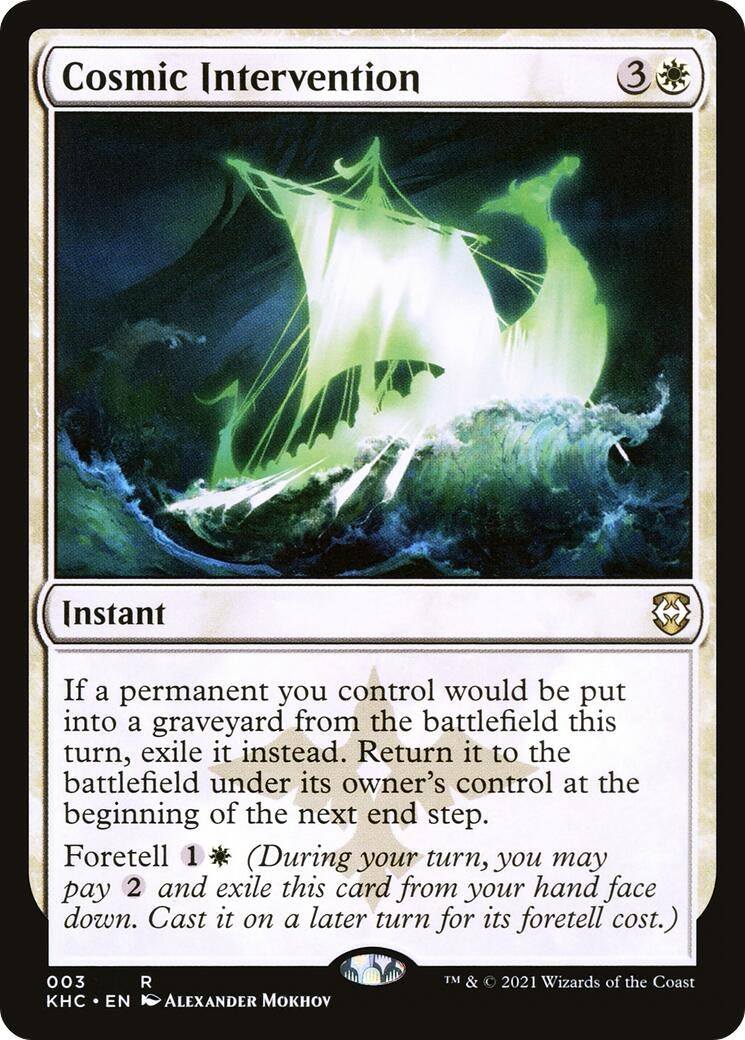 Image for Cosmic Intervention (Commander: Kaldheim) (3) - Magic: The Gathering