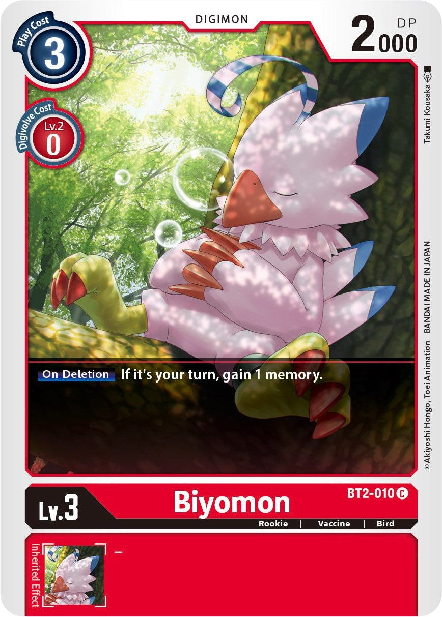 Image for Biyomon - BT2-010 (BT01-03B) (BT2-010 C) - Digimon Card Game