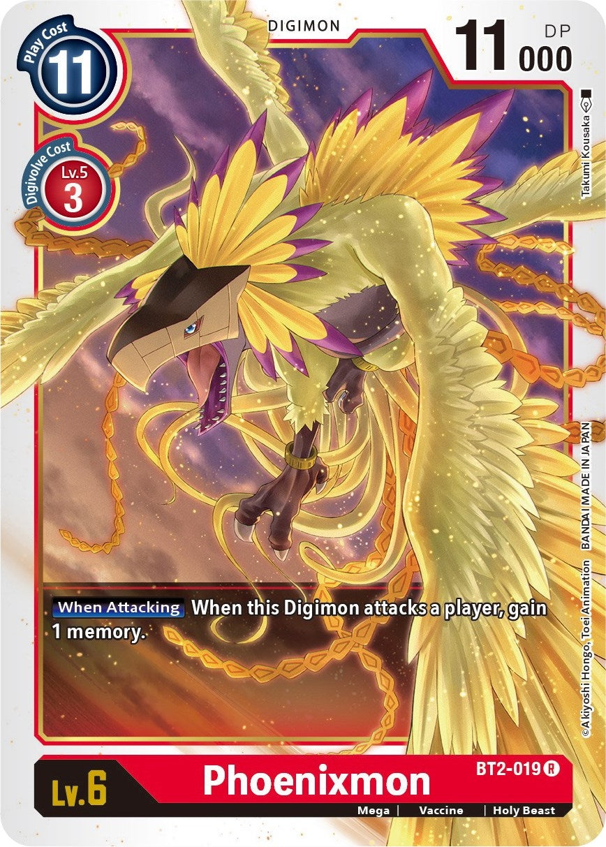 Image for Phoenixmon (BT01-03B) (BT2-019 R) - Digimon Card Game