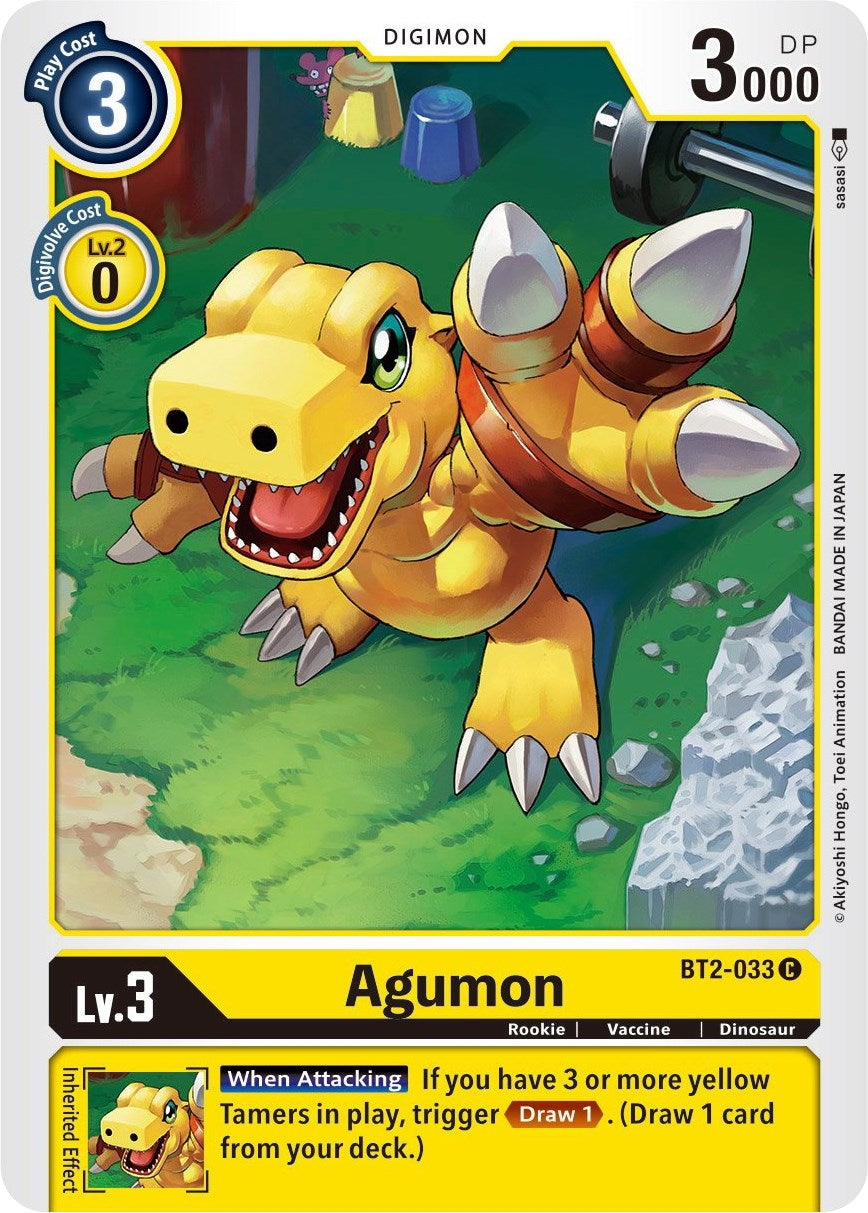 Image for Agumon - BT2-033 (BT01-03B) (BT2-033 C) - Digimon Card Game