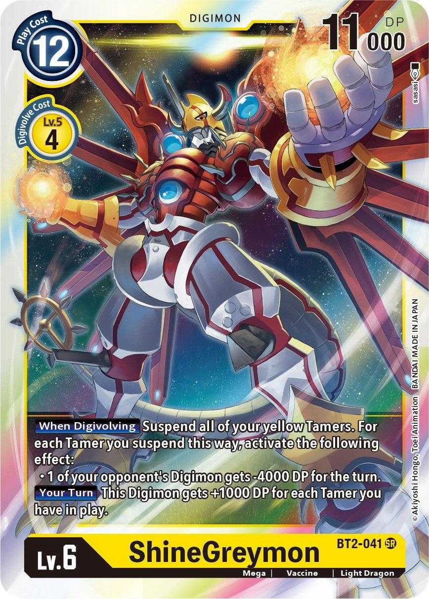 Image for ShineGreymon (BT01-03B) (BT2-041 SR) - Digimon Card Game