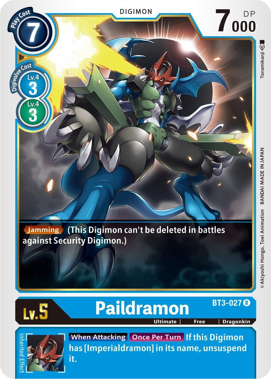Image for Paildramon (BT01-03B) (BT3-027 R) - Digimon Card Game