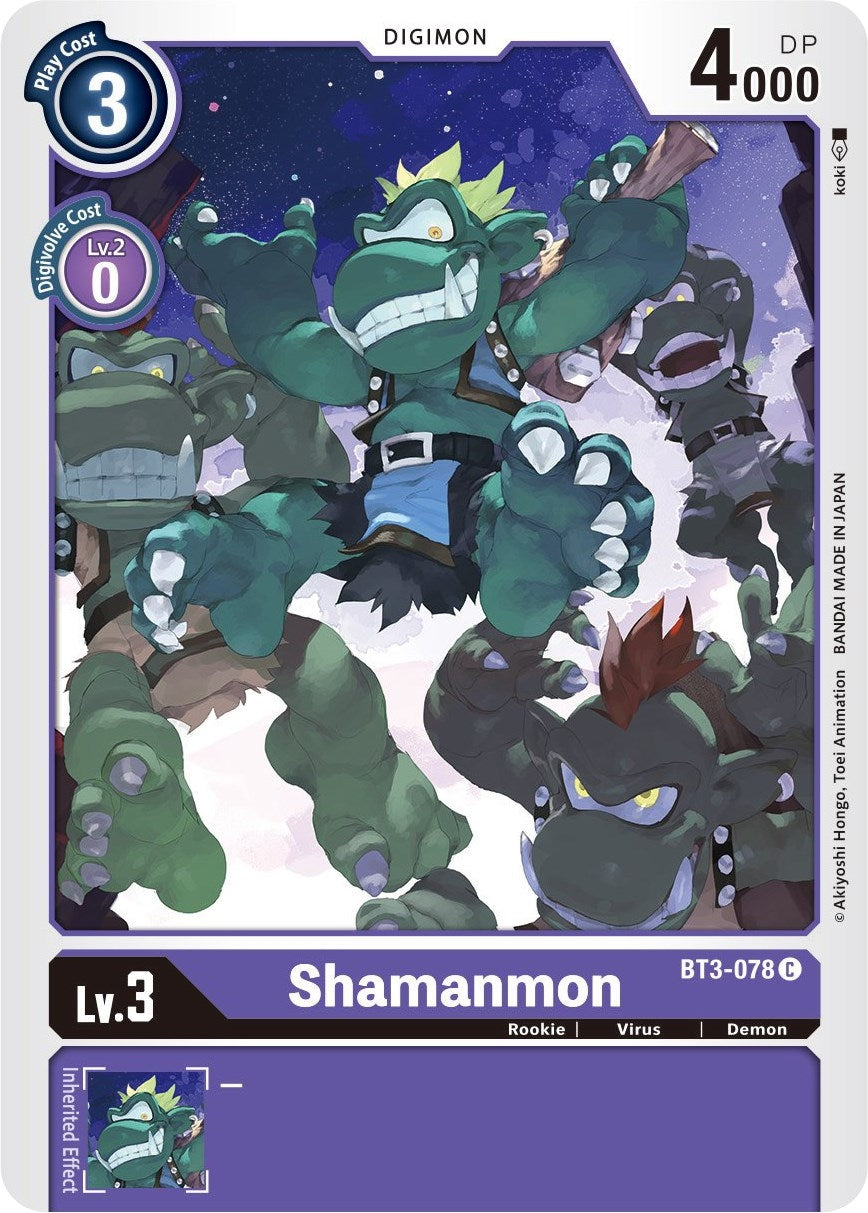 Image for Shamanmon (BT01-03B) (BT3-078 C) - Digimon Card Game
