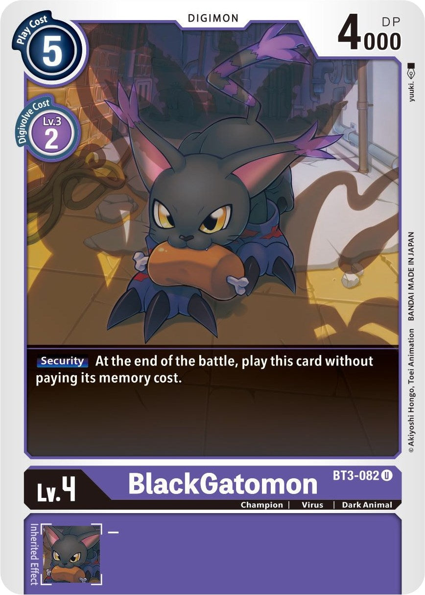 Image for BlackGatomon (BT01-03B) (BT3-082 U) - Digimon Card Game