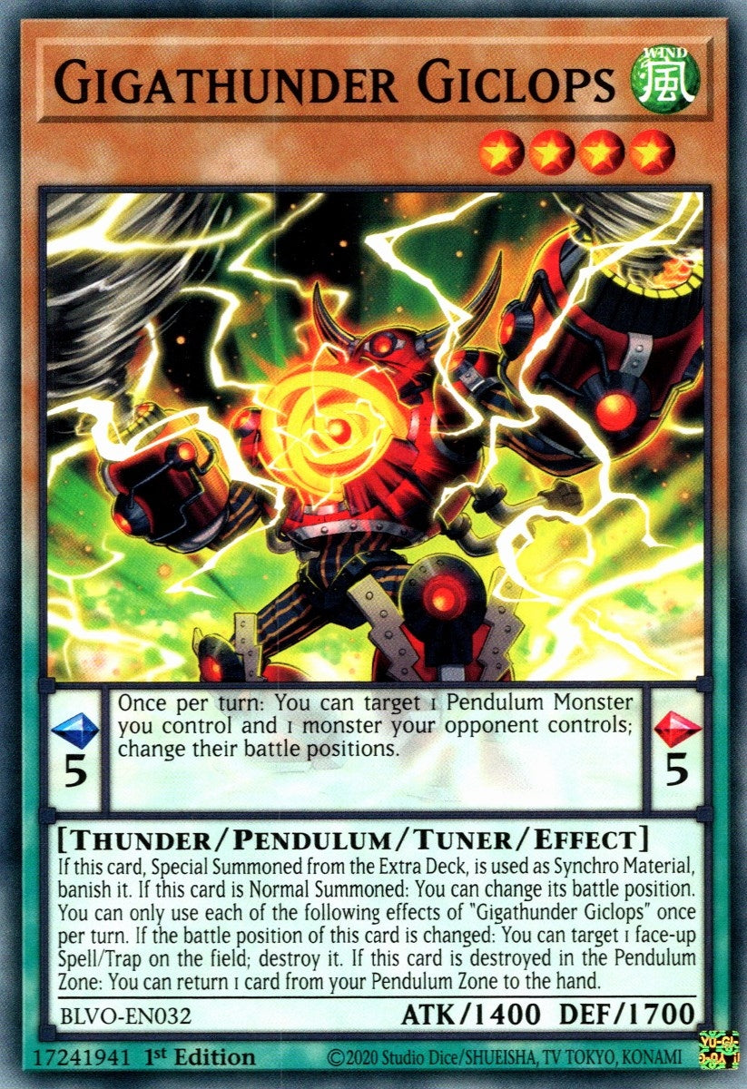 Image for Gigathunder Giclops (Blazing Vortex) (BLVO-EN032) - YuGiOh