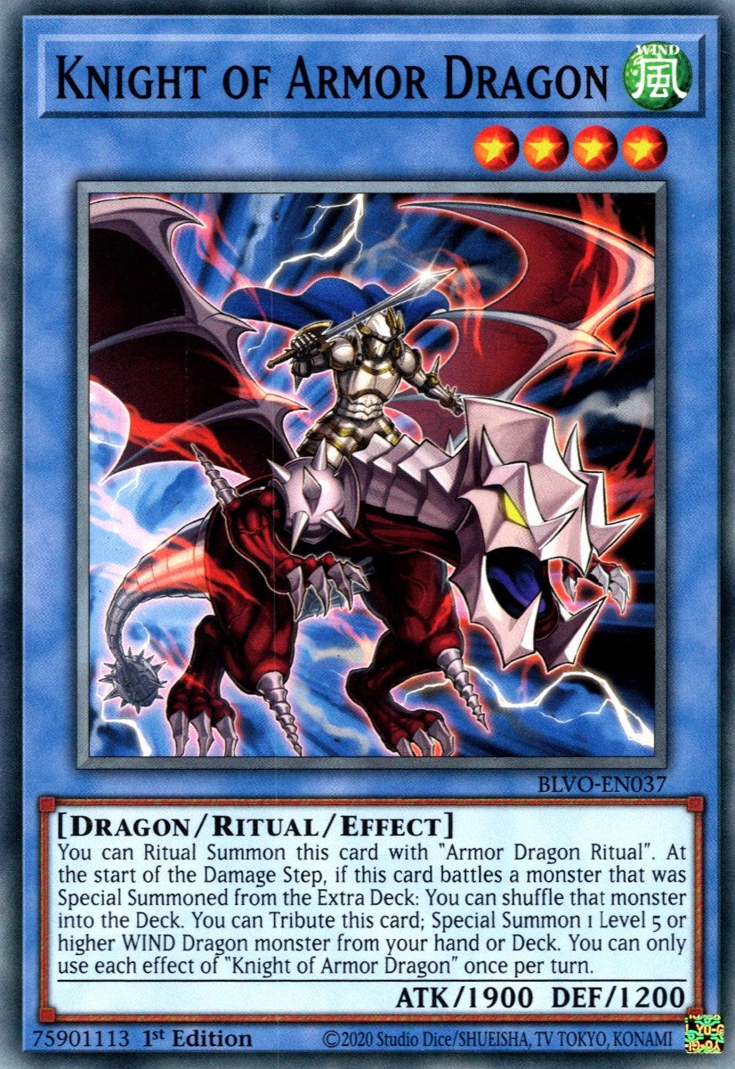 Image for Knight of Armor Dragon (Blazing Vortex) (BLVO-EN037) - YuGiOh