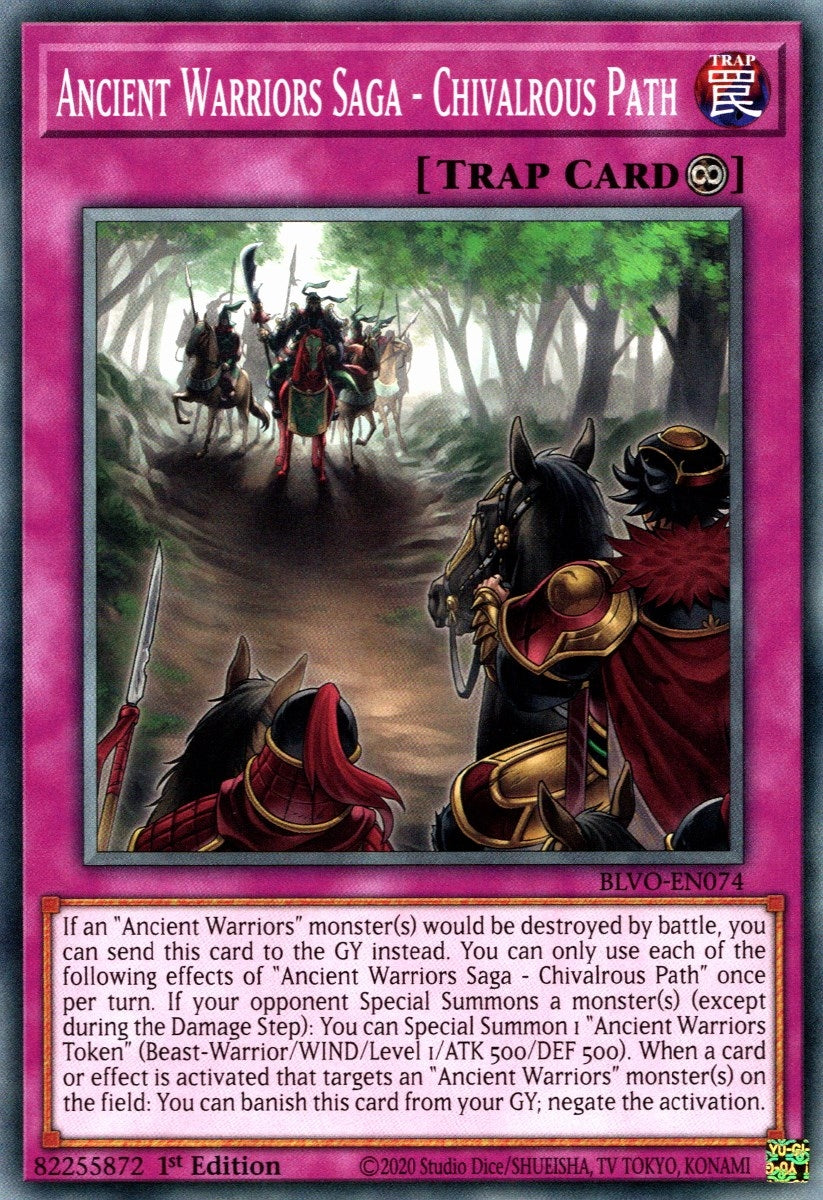 Image for Ancient Warriors Saga - Chivalrous Path (Blazing Vortex) (BLVO-EN074) - YuGiOh