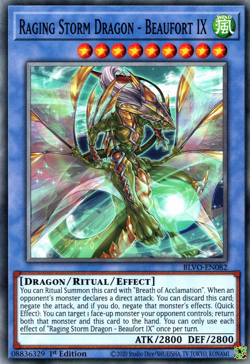 Image for Raging Storm Dragon - Beaufort IX (Blazing Vortex) (BLVO-EN082) - YuGiOh