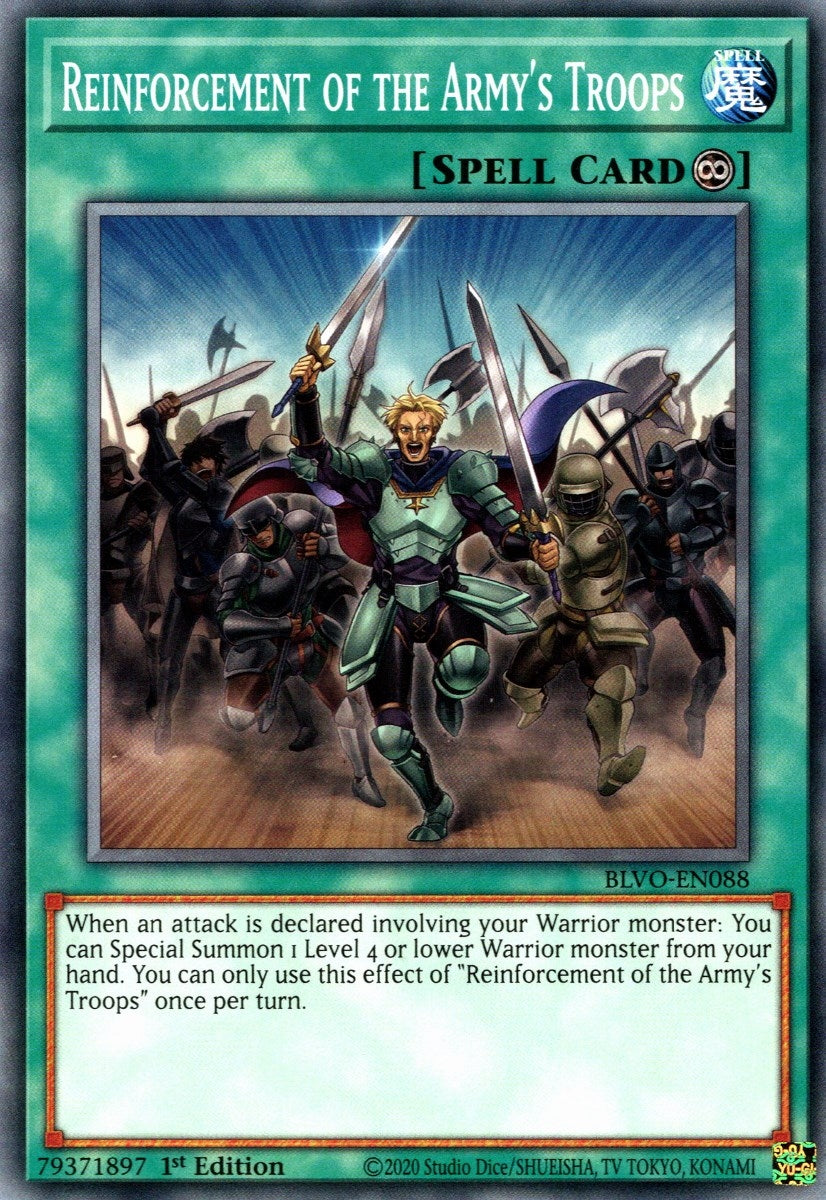 Image for Reinforcement of the Army's Troops (Blazing Vortex) (BLVO-EN088) - YuGiOh