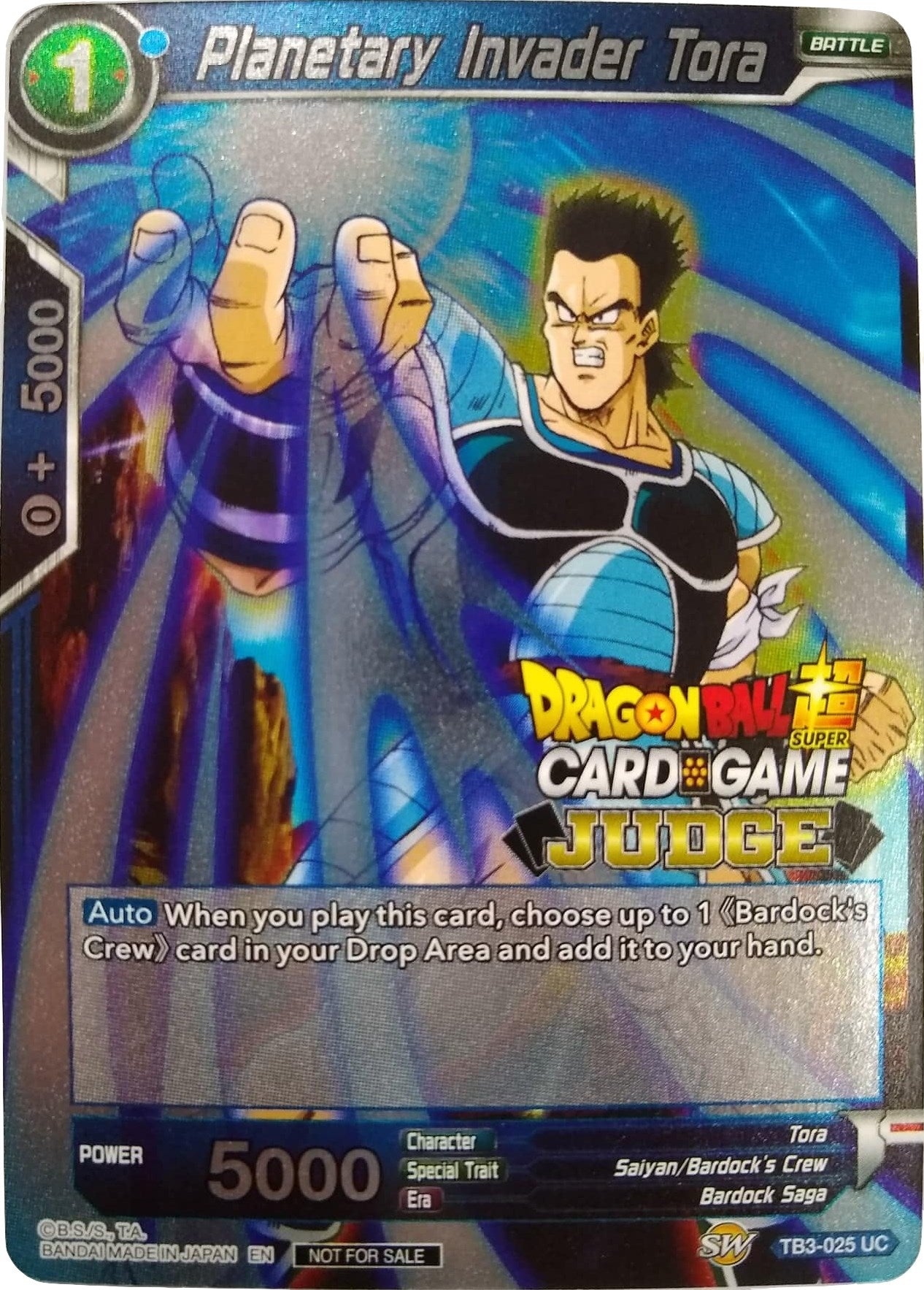 Image for Planetary Invader Tora (Judge Promotion Cards) (TB3-025) - Dragon Ball Super: Masters