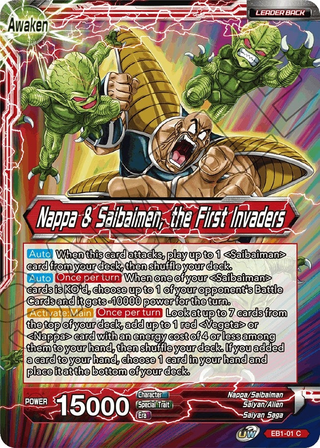 Image for Nappa // Nappa & Saibaimen, the First Invaders (Battle Evolution Booster) (EB1-01) - Dragon Ball Super: Masters