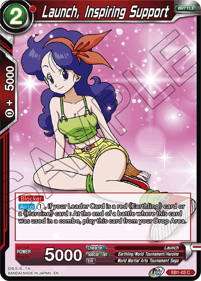 Image for Launch, Inspiring Support (Battle Evolution Booster) (EB1-03) - Dragon Ball Super: Masters