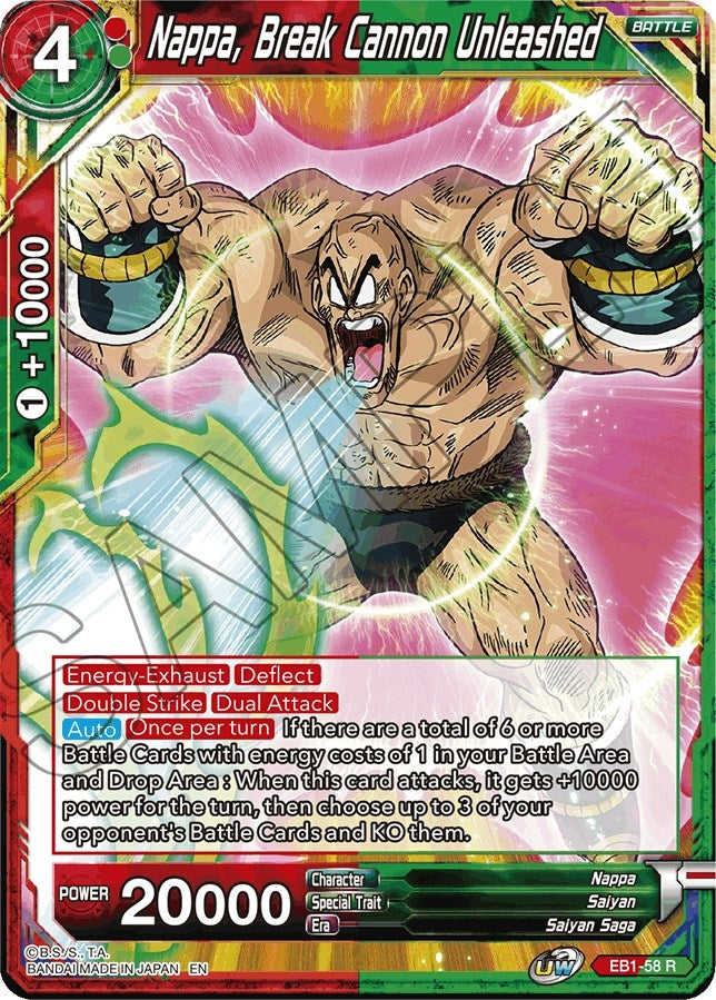 Image for Nappa, Break Cannon Unleashed (Battle Evolution Booster) (EB1-58) - Dragon Ball Super: Masters