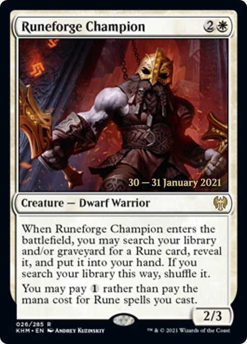 Image for Runeforge Champion (Prerelease Cards) (26) - Magic: The Gathering