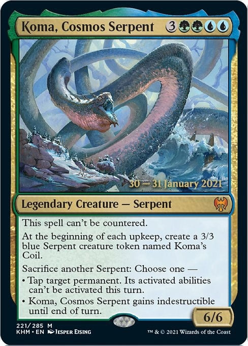 Image for Koma, Cosmos Serpent (Prerelease Cards) (221) - Magic: The Gathering