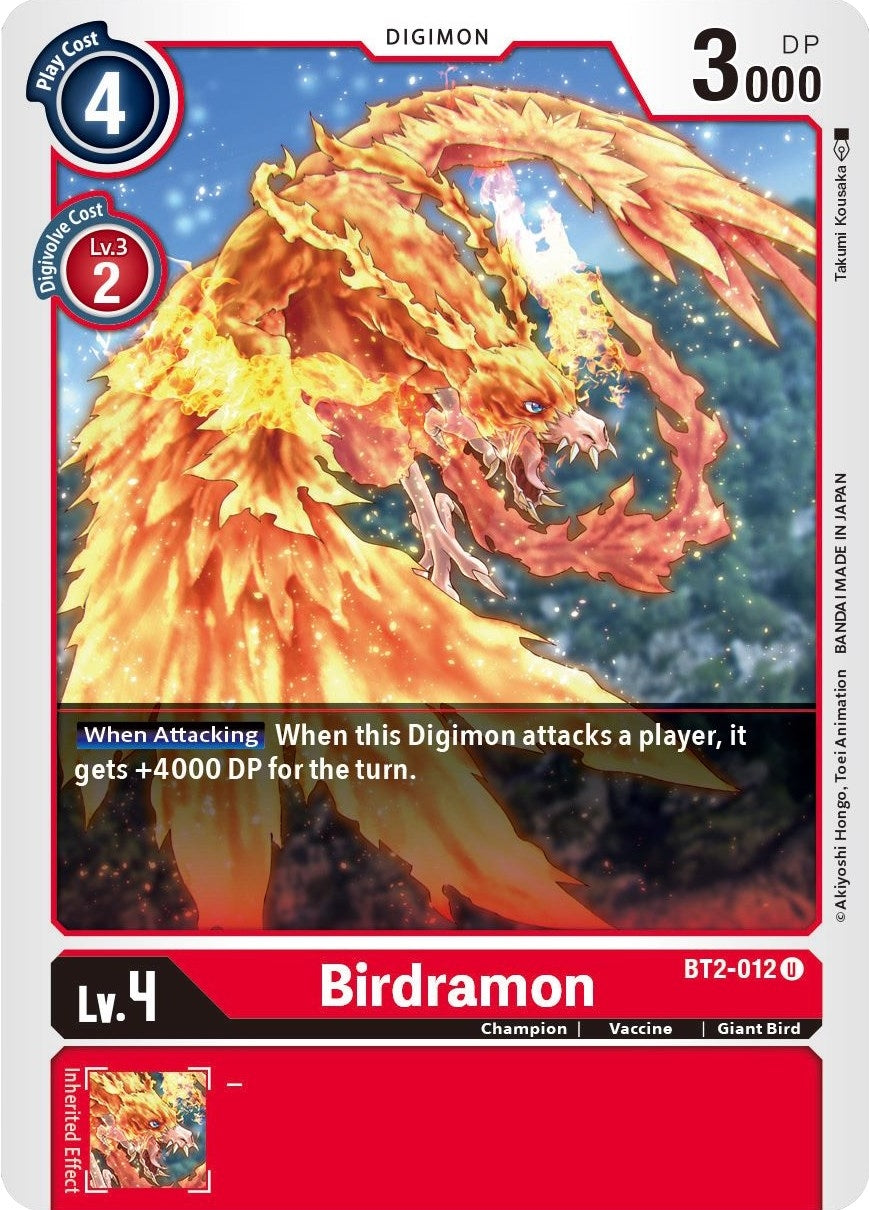 Image for Birdramon - BT2-012 (BT01-03B) (BT2-012 U) - Digimon Card Game