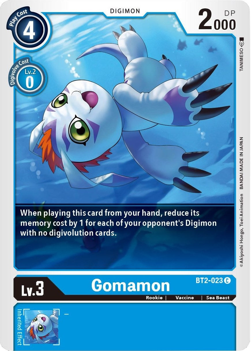 Image for Gomamon - BT2-023 (BT01-03B) (BT2-023 C) - Digimon Card Game