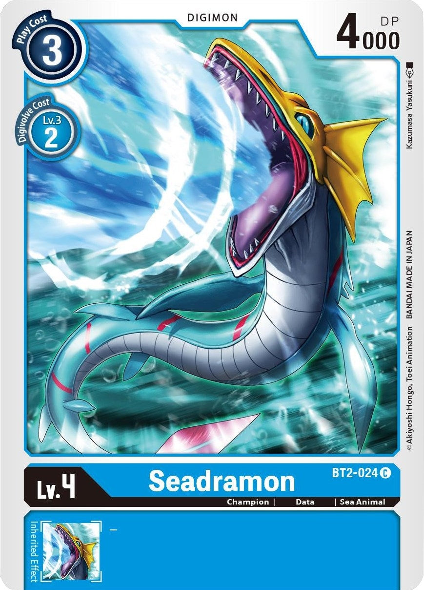 Image for Seadramon (BT01-03B) (BT2-024 C) - Digimon Card Game