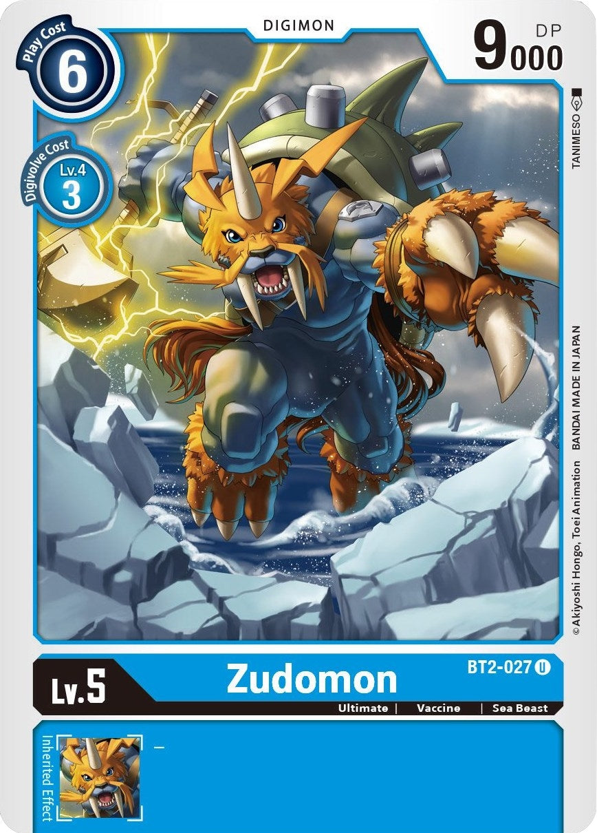 Image for Zudomon - BT2-027 (BT01-03B) (BT2-027 U) - Digimon Card Game