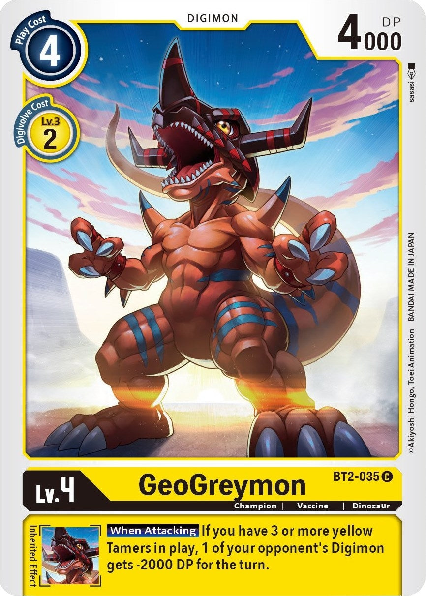 Image for GeoGreymon (BT01-03B) (BT2-035 C) - Digimon Card Game