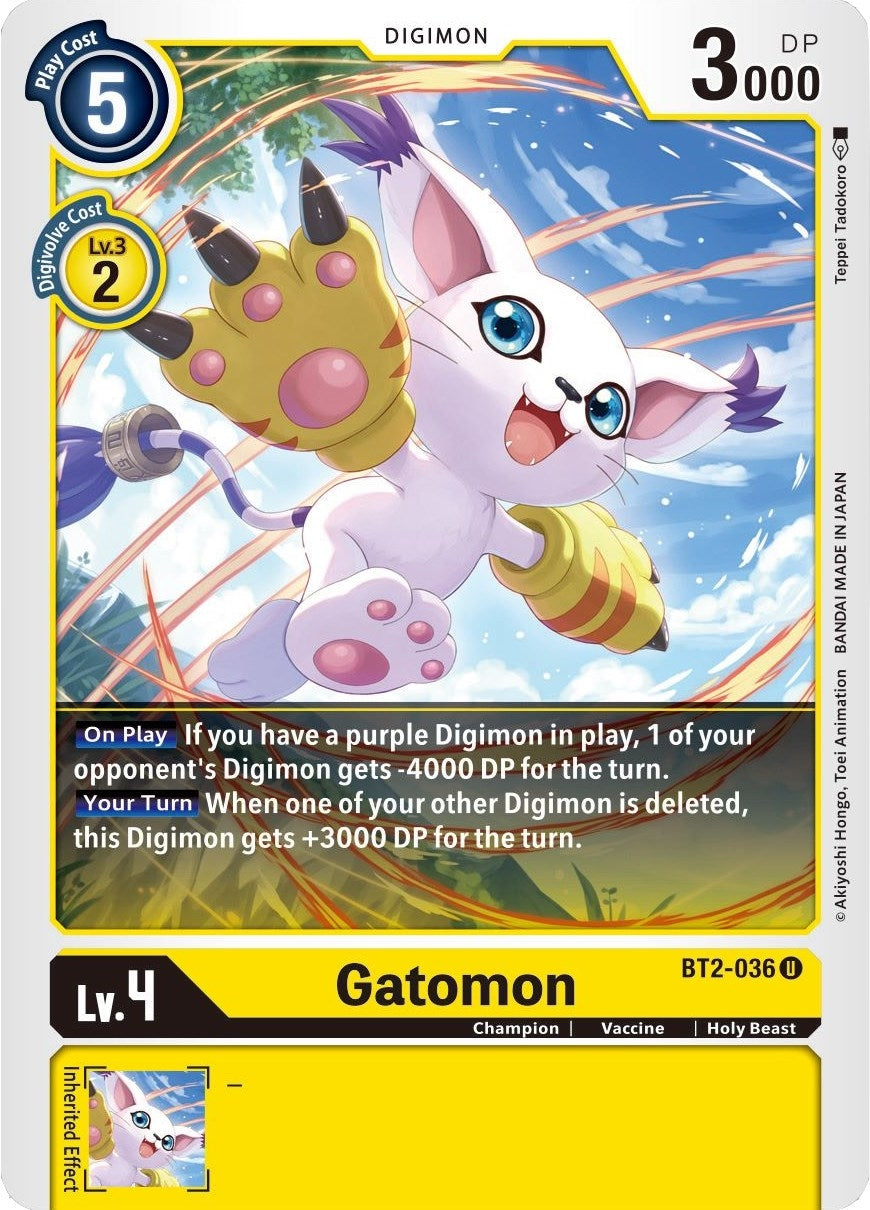 Image for Gatomon - BT2-036 (BT01-03B) (BT2-036 U) - Digimon Card Game