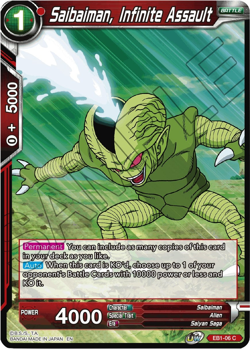 Image for Saibaiman, Infinite Assault (Battle Evolution Booster) (EB1-06) - Dragon Ball Super: Masters